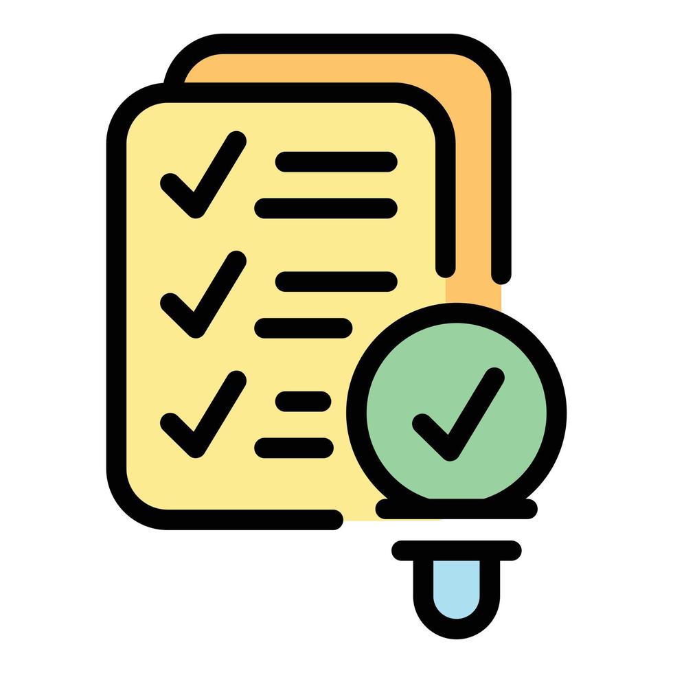 Test checklist icon vector flat