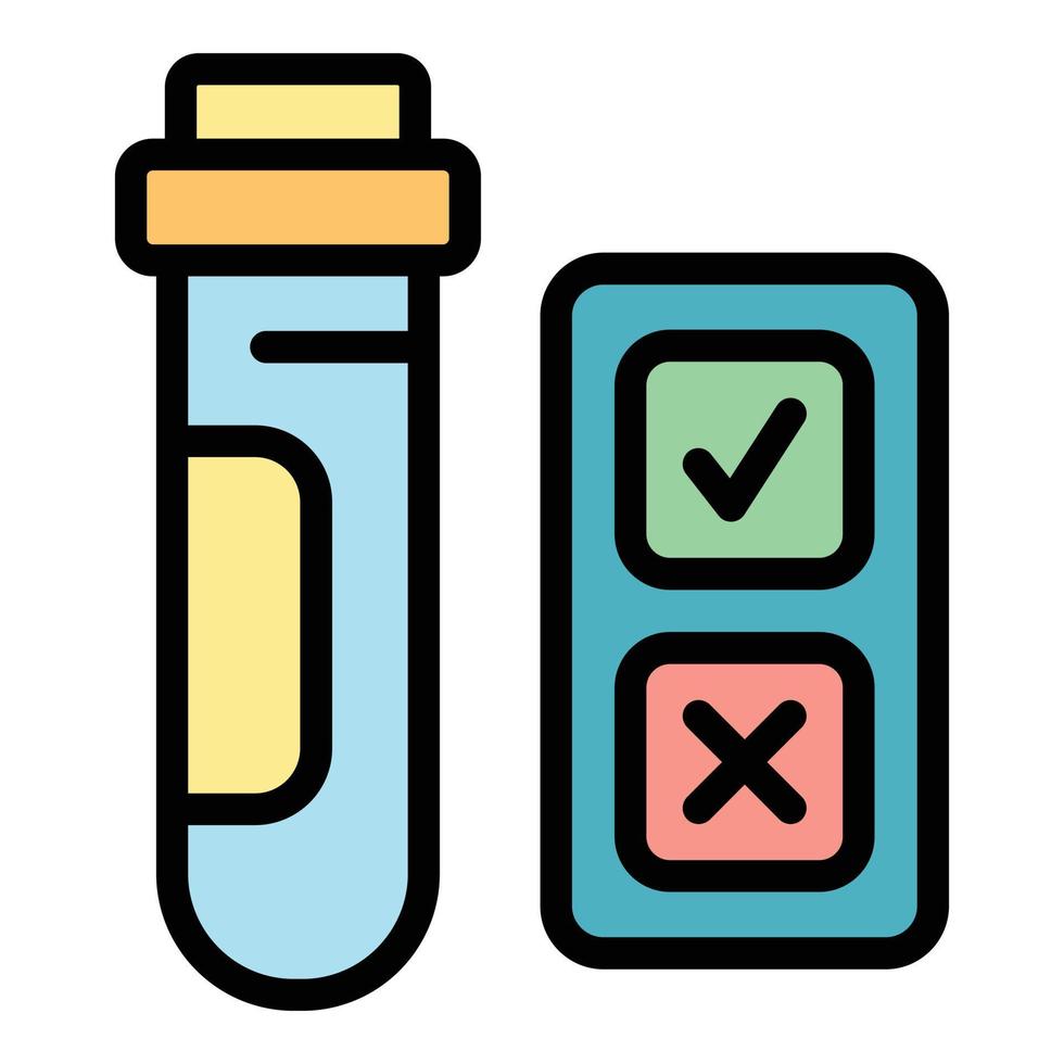 Lab tube icon vector flat