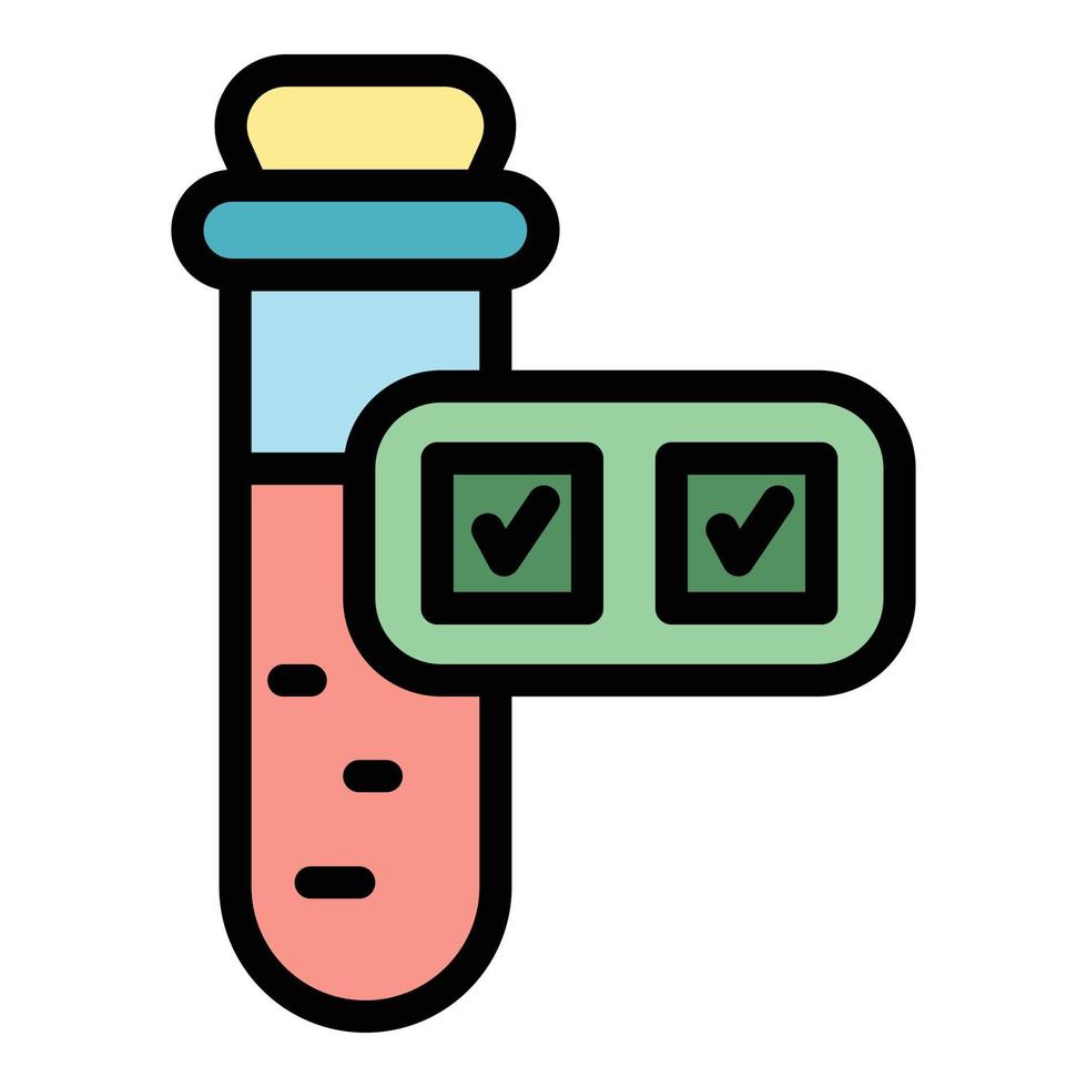 Test tube icon vector flat