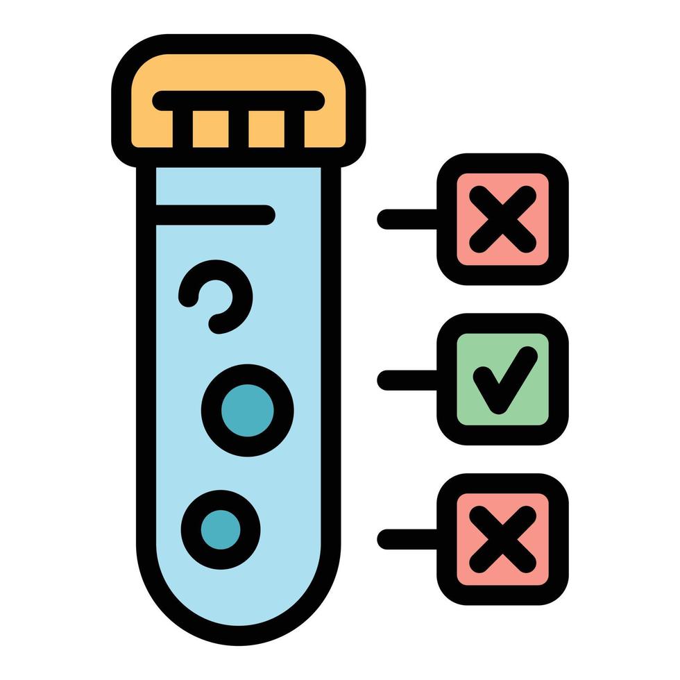 epidemia prueba icono vector plano