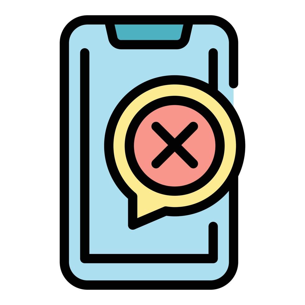 Negative phone test icon vector flat