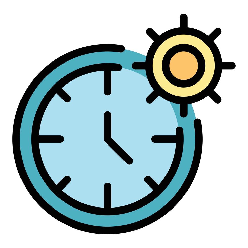 Time test virus icon vector flat