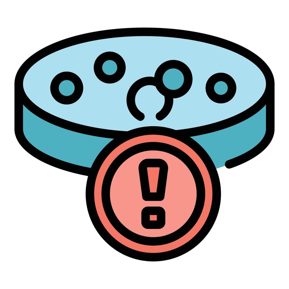 Test petri dish icon vector flat