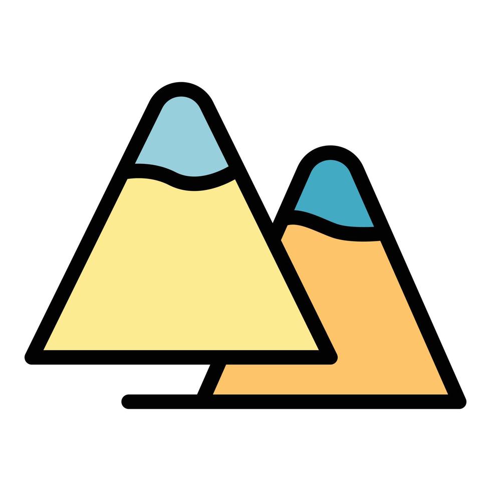 Scouting mountain icon vector flat