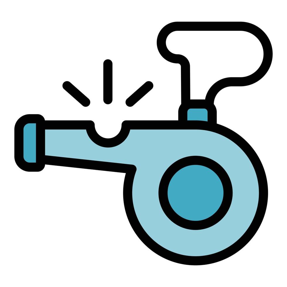 Scouting whistle icon vector flat