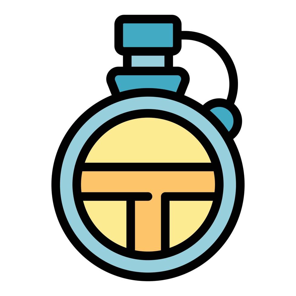 Scout water flask icon vector flat