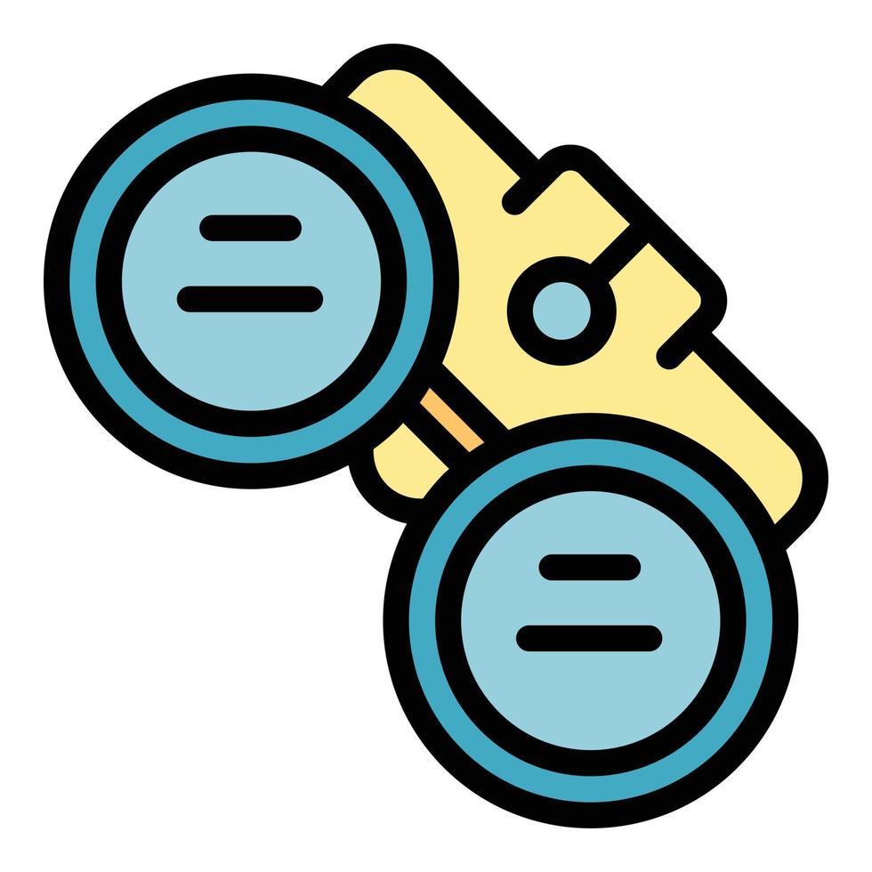 Scouting binoculars icon vector flat