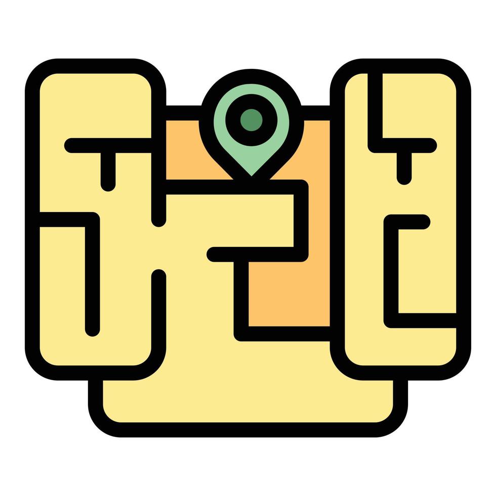 Scouting map icon vector flat