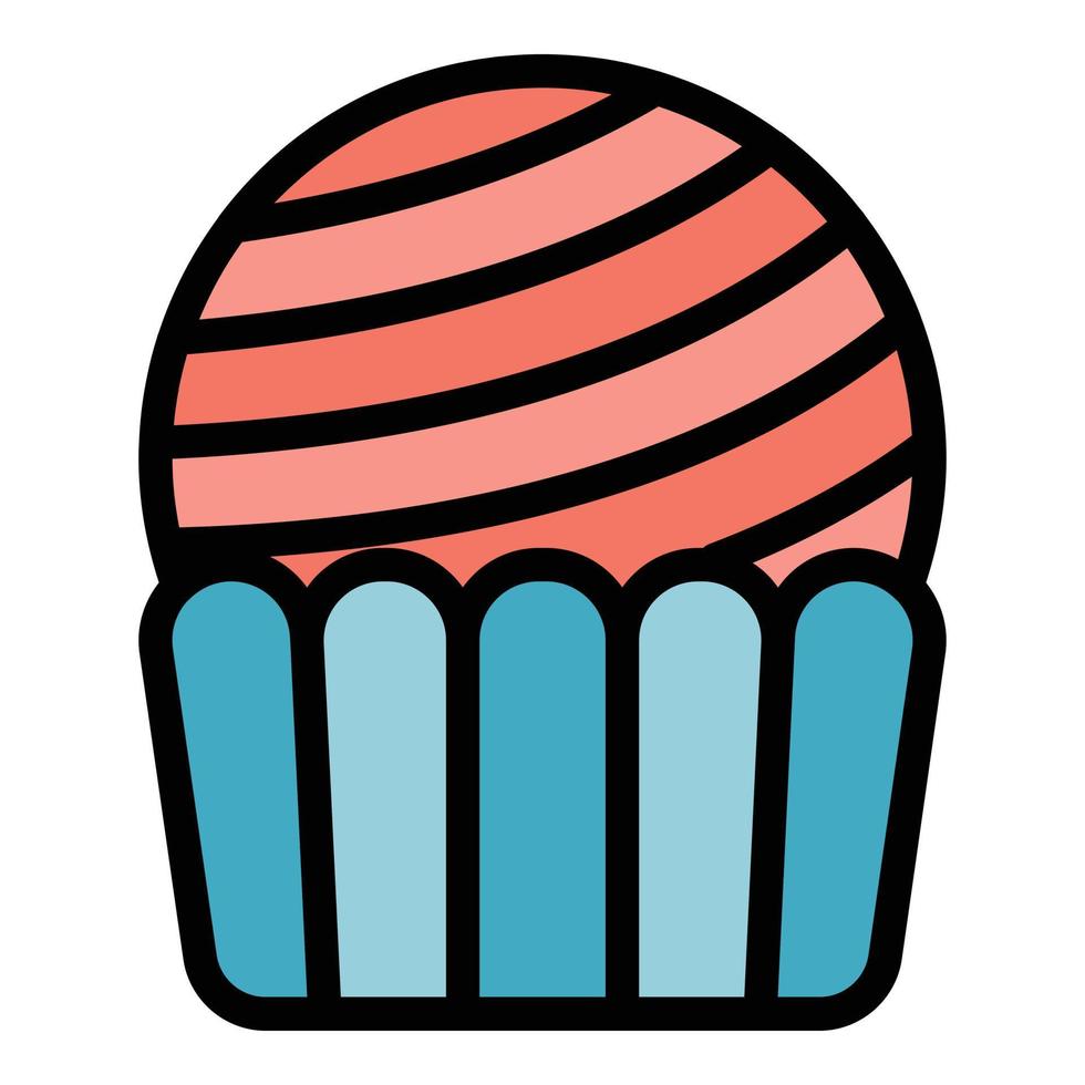 Cookie muffin icon vector flat