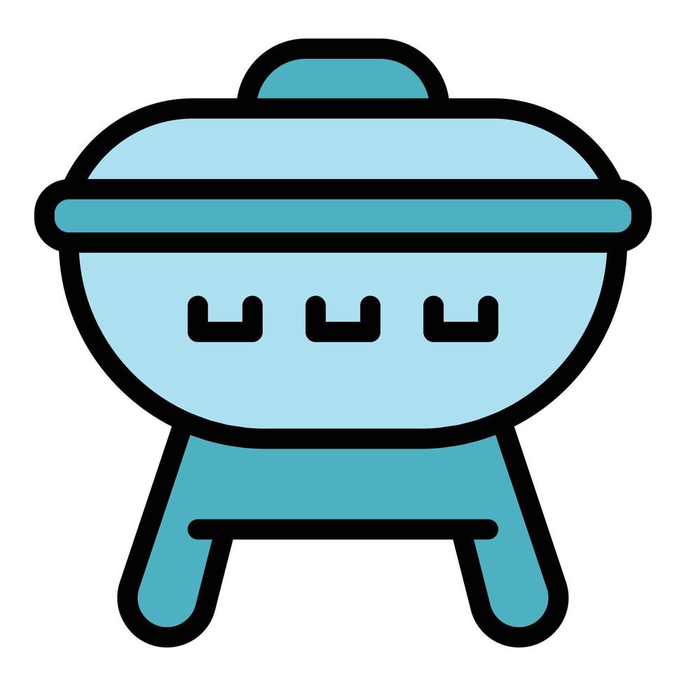 comida parrilla icono vector plano