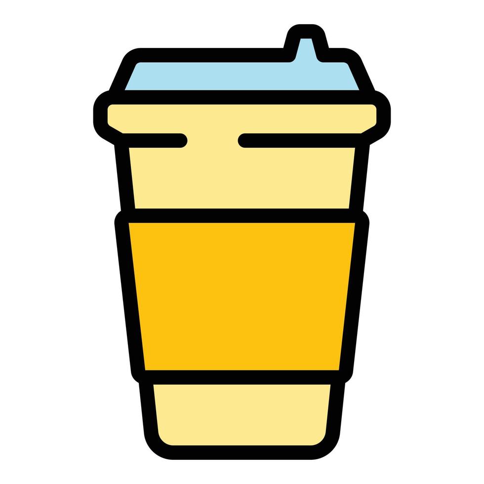 Coffee takeaway icon vector flat