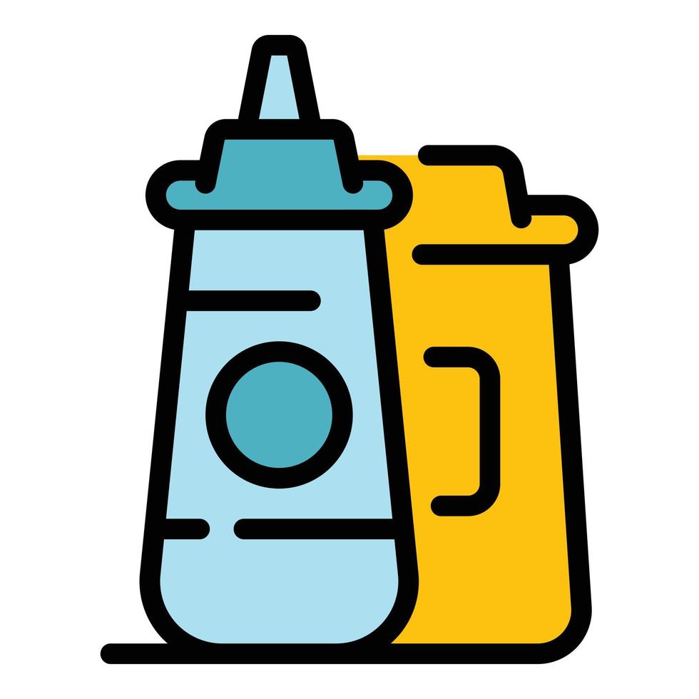 Sauce bottle icon vector flat