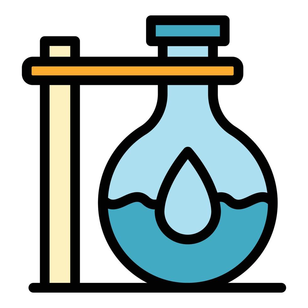 Water flask icon vector flat