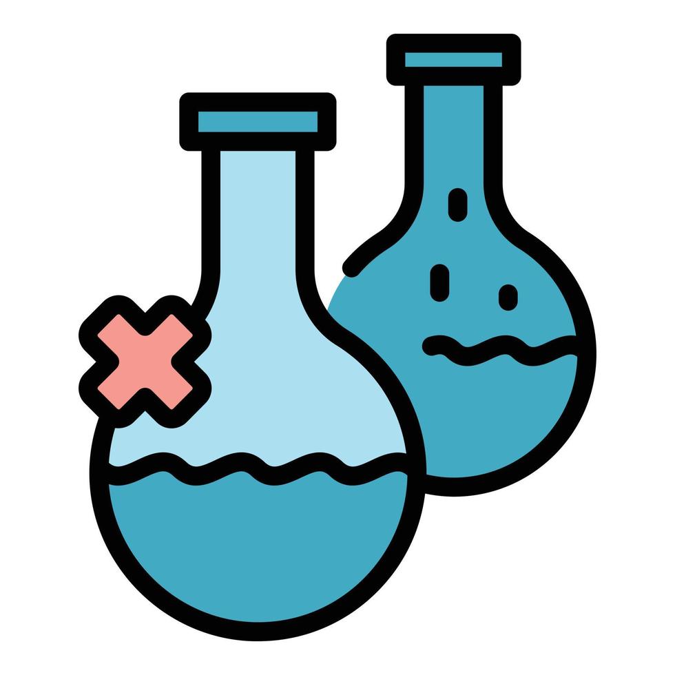 Analysis water flask icon vector flat