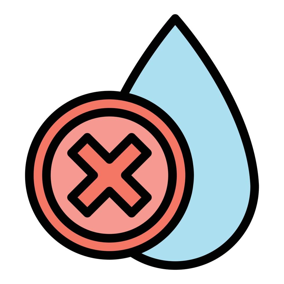 sucio agua soltar icono vector plano