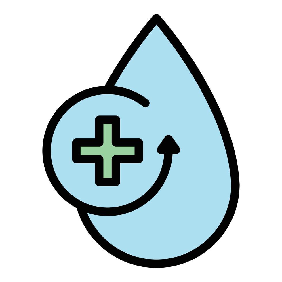 agua soltar más icono vector plano