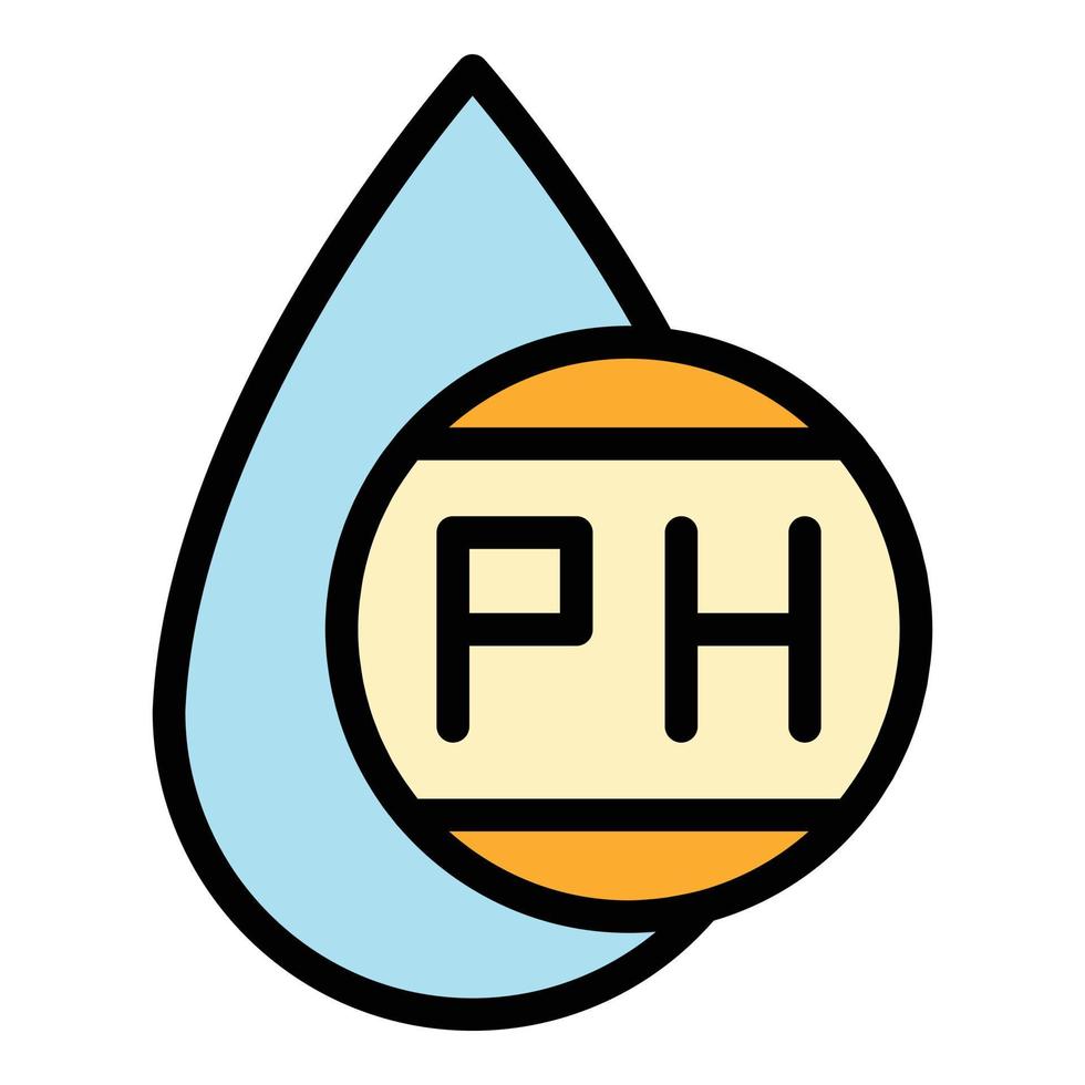 Neutral ph drop icon vector flat