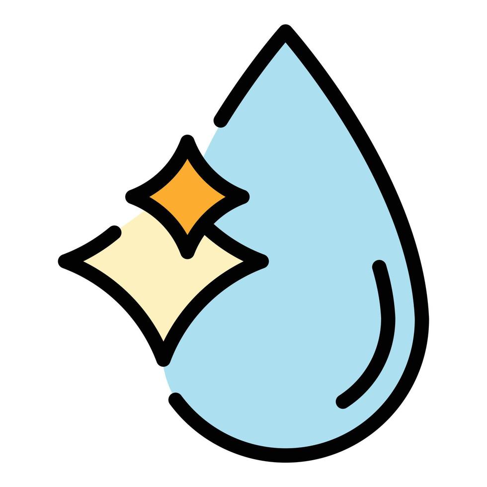 Clean water drop icon vector flat