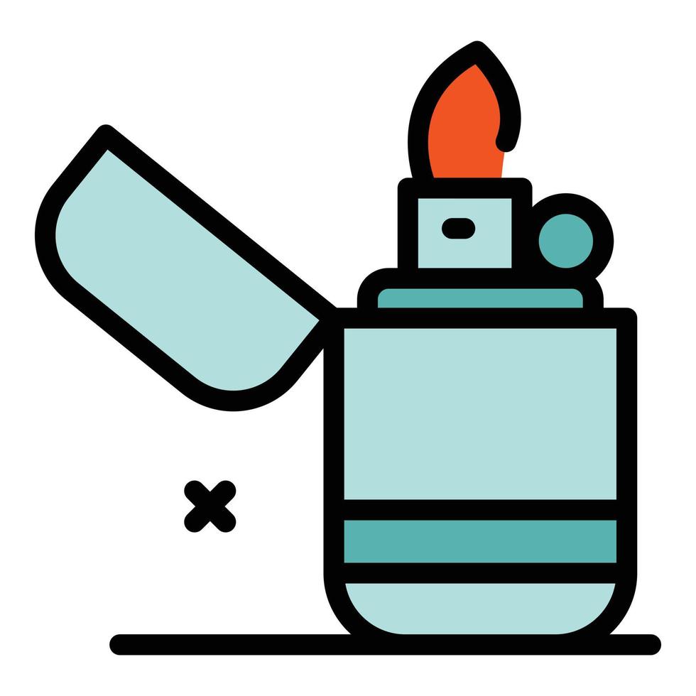 Camp lighter icon vector flat