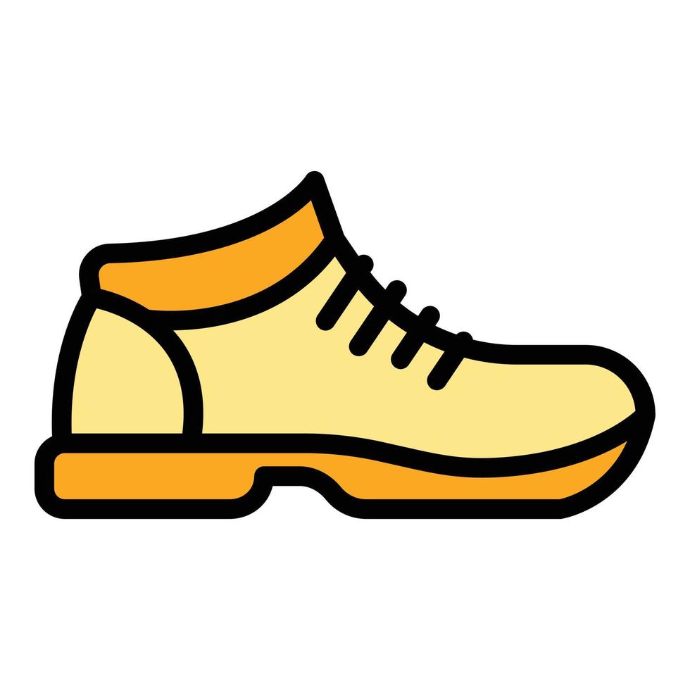 Hiking shoes icon vector flat