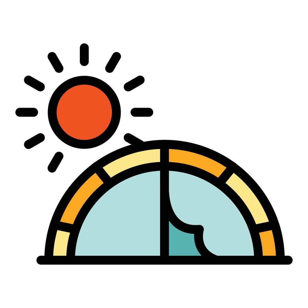Camp tent icon vector flat