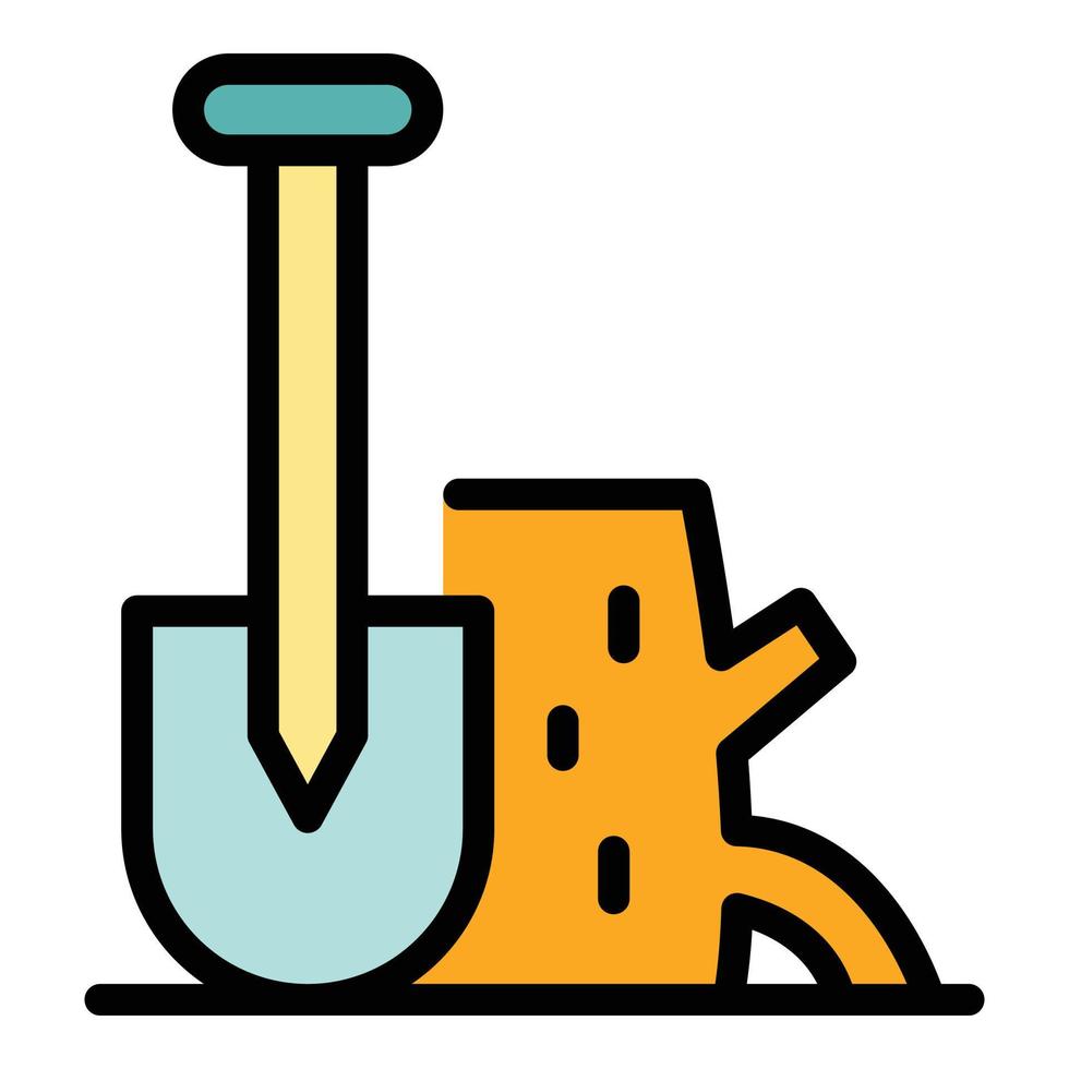 Hiking shovel icon vector flat