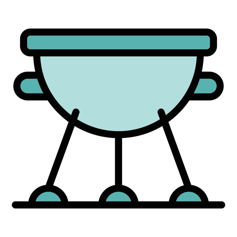 Camping grill icon vector flat