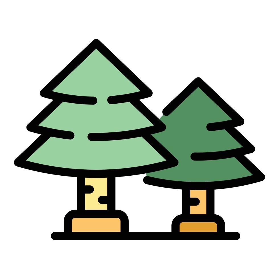 Scouting forest icon vector flat