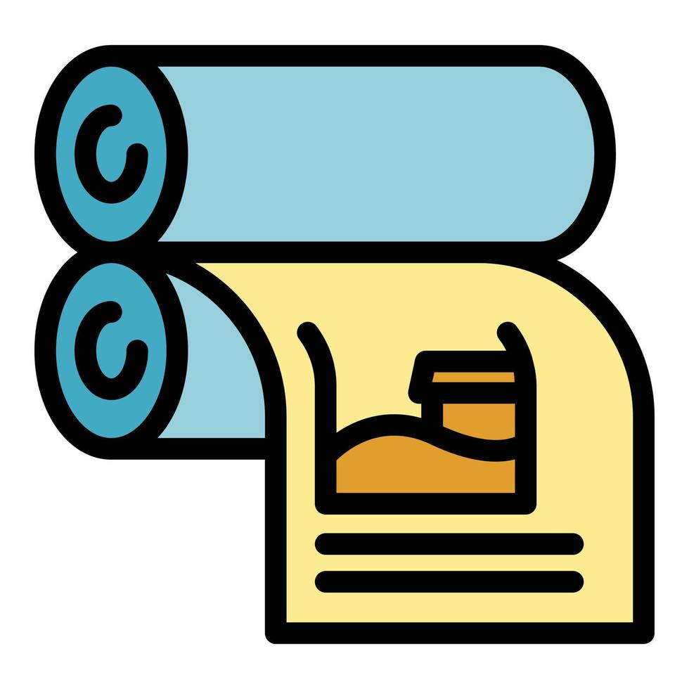 Printing mechanism icon vector flat