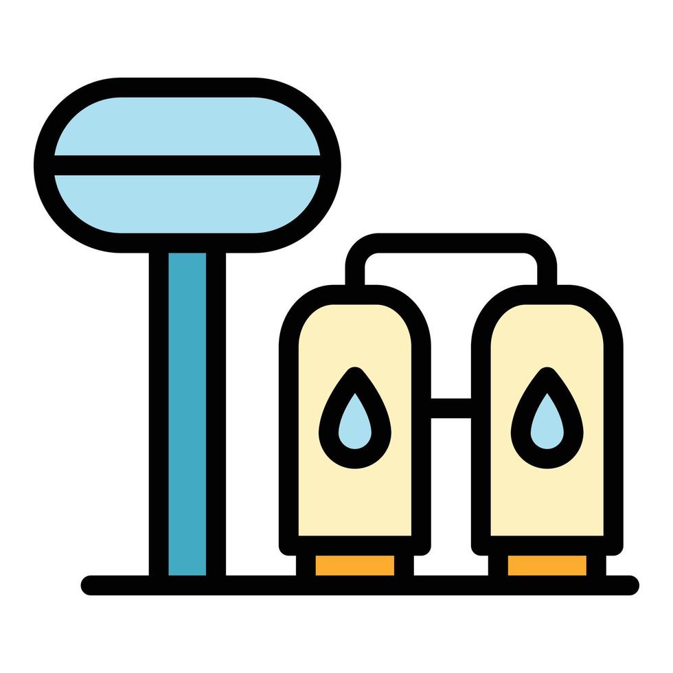 Purification station icon vector flat