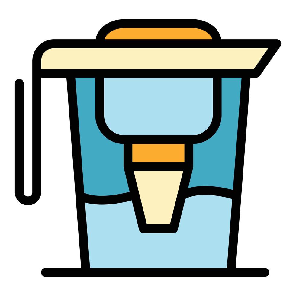 Filter pitcher icon vector flat