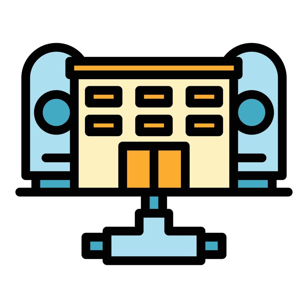 Purification factory icon vector flat