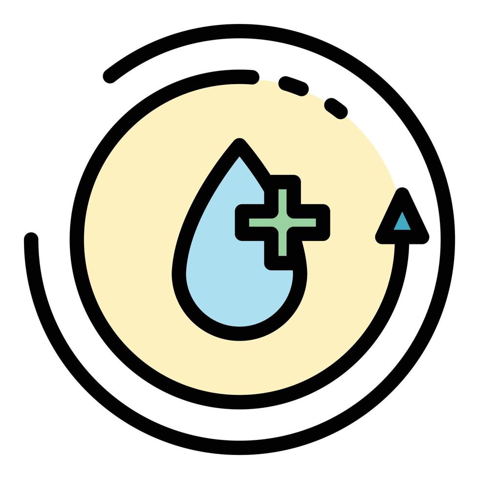 Cleaned water icon vector flat