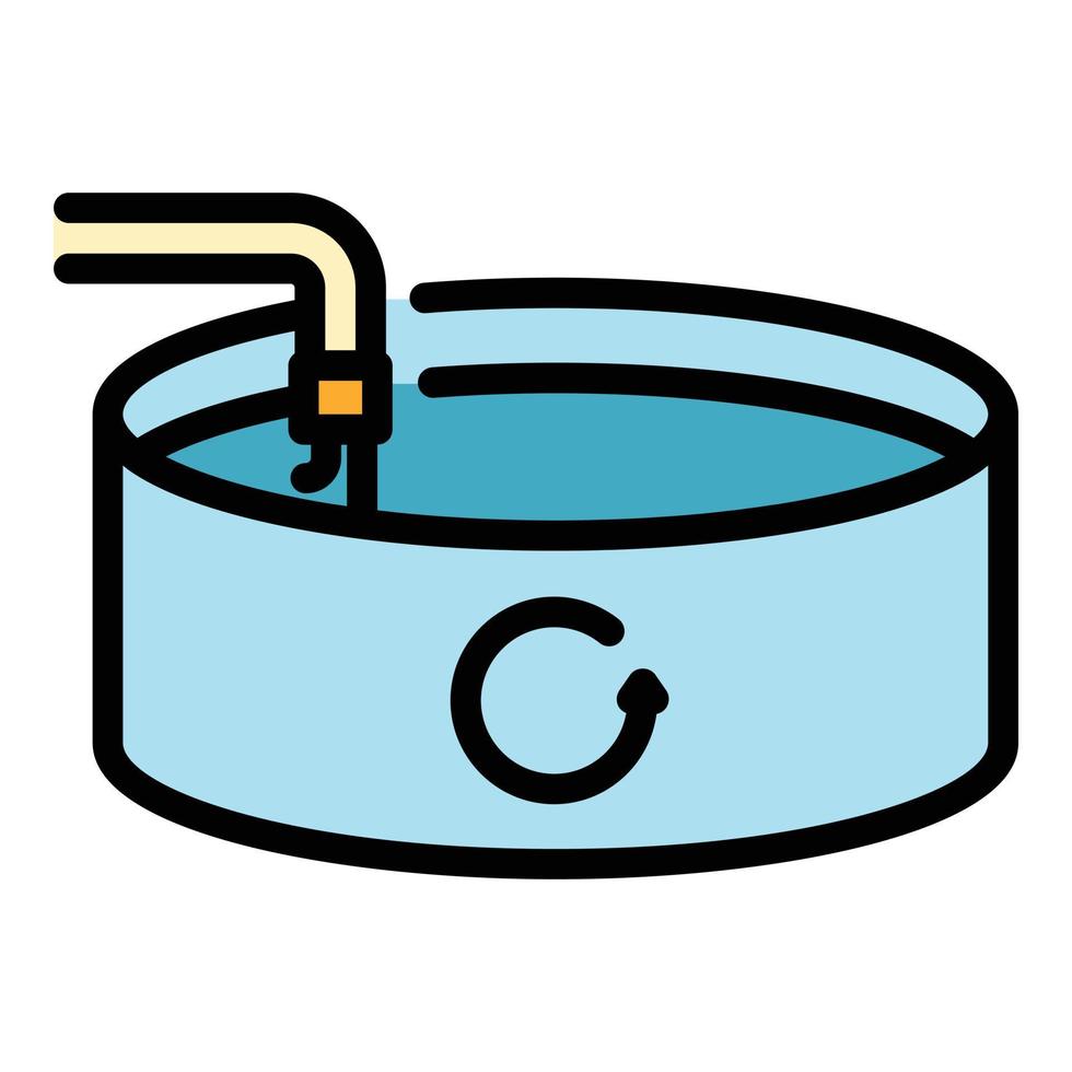 agua tanque icono vector plano