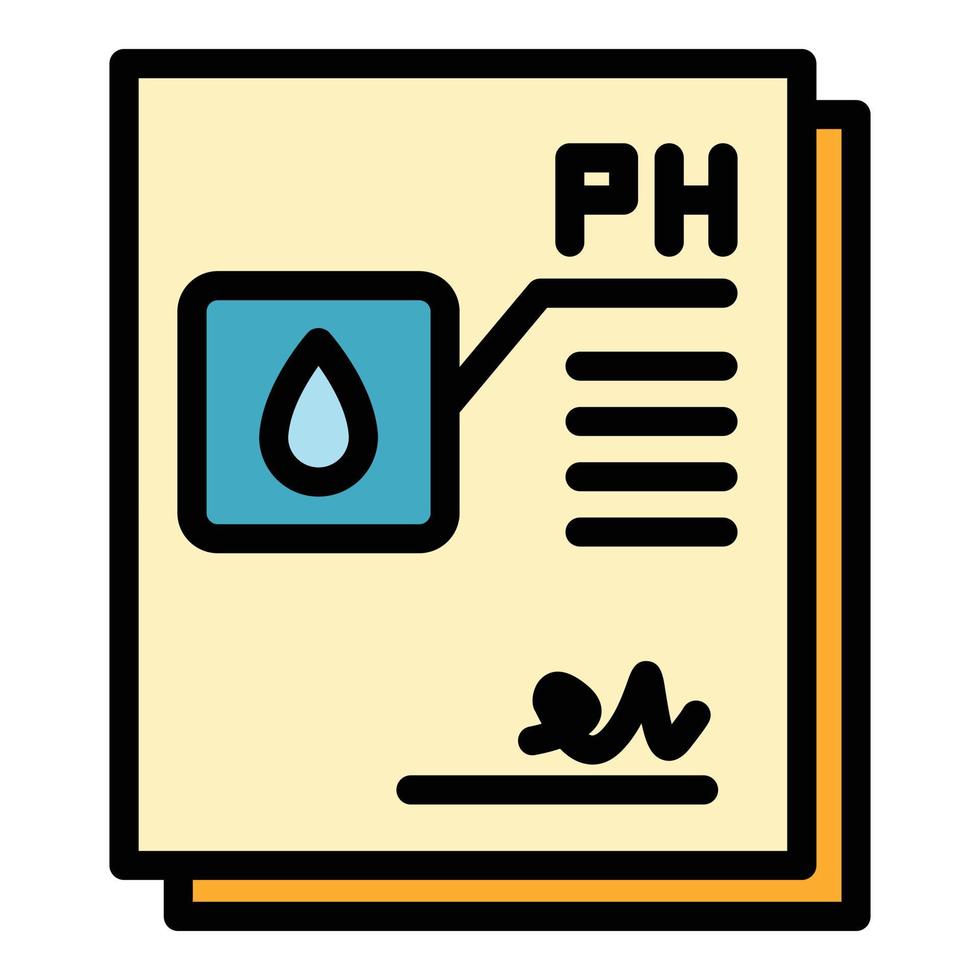 agua ph icono vector plano