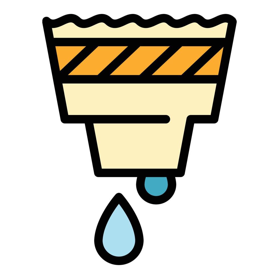 Pure drop water icon vector flat