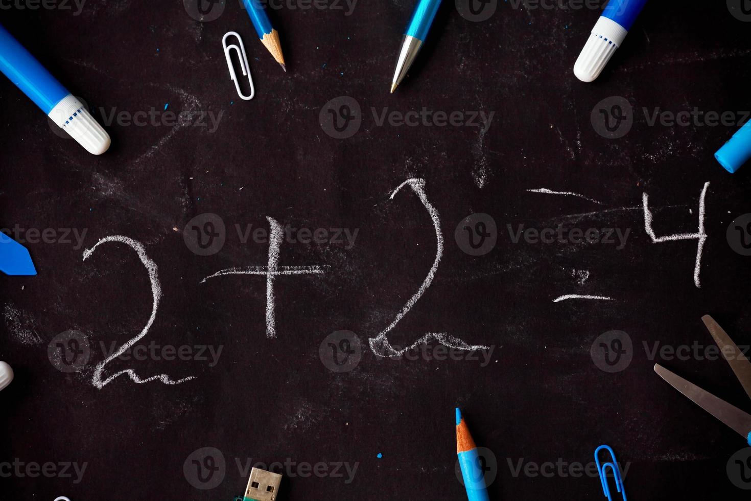Example two plus two equals four, on a black background. 21905442 Stock Photo at Vecteezy
