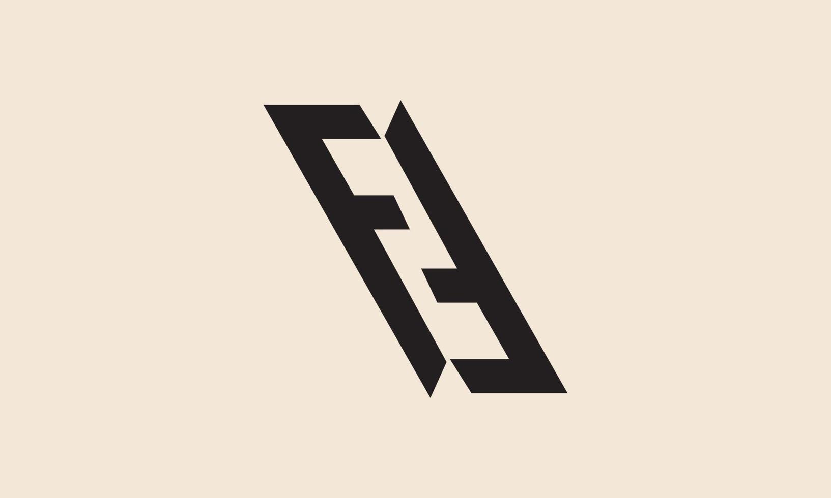 alfabeto letras iniciales monograma logo fz, zf, f y z vector