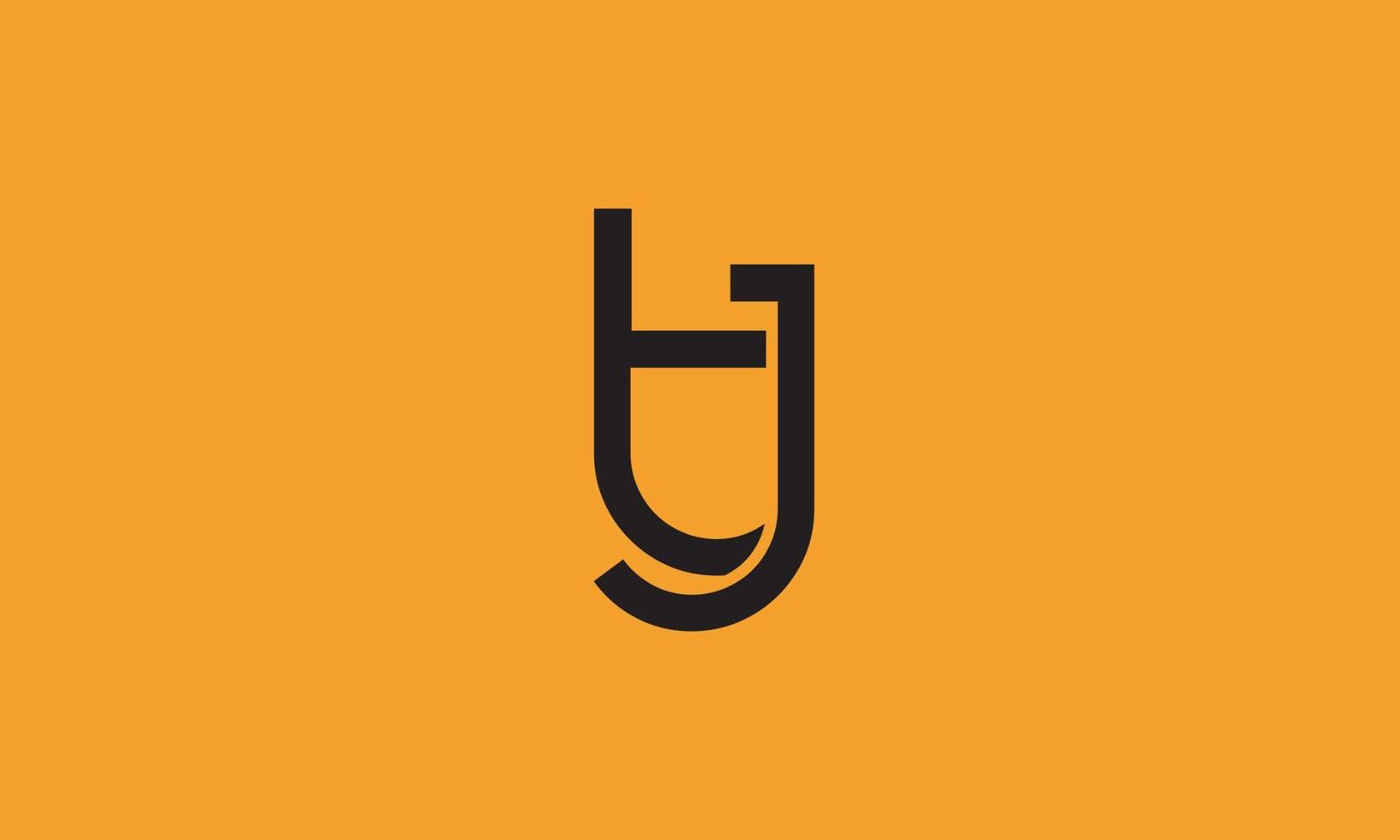Alphabet letters Initials Monogram logo TJ, JT, T and J vector