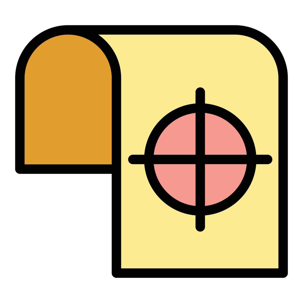 Printing target icon vector flat