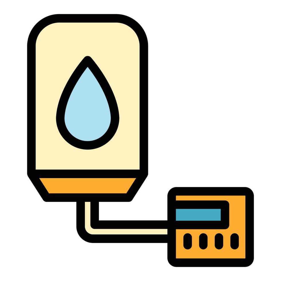 agua purificación tanque icono vector plano