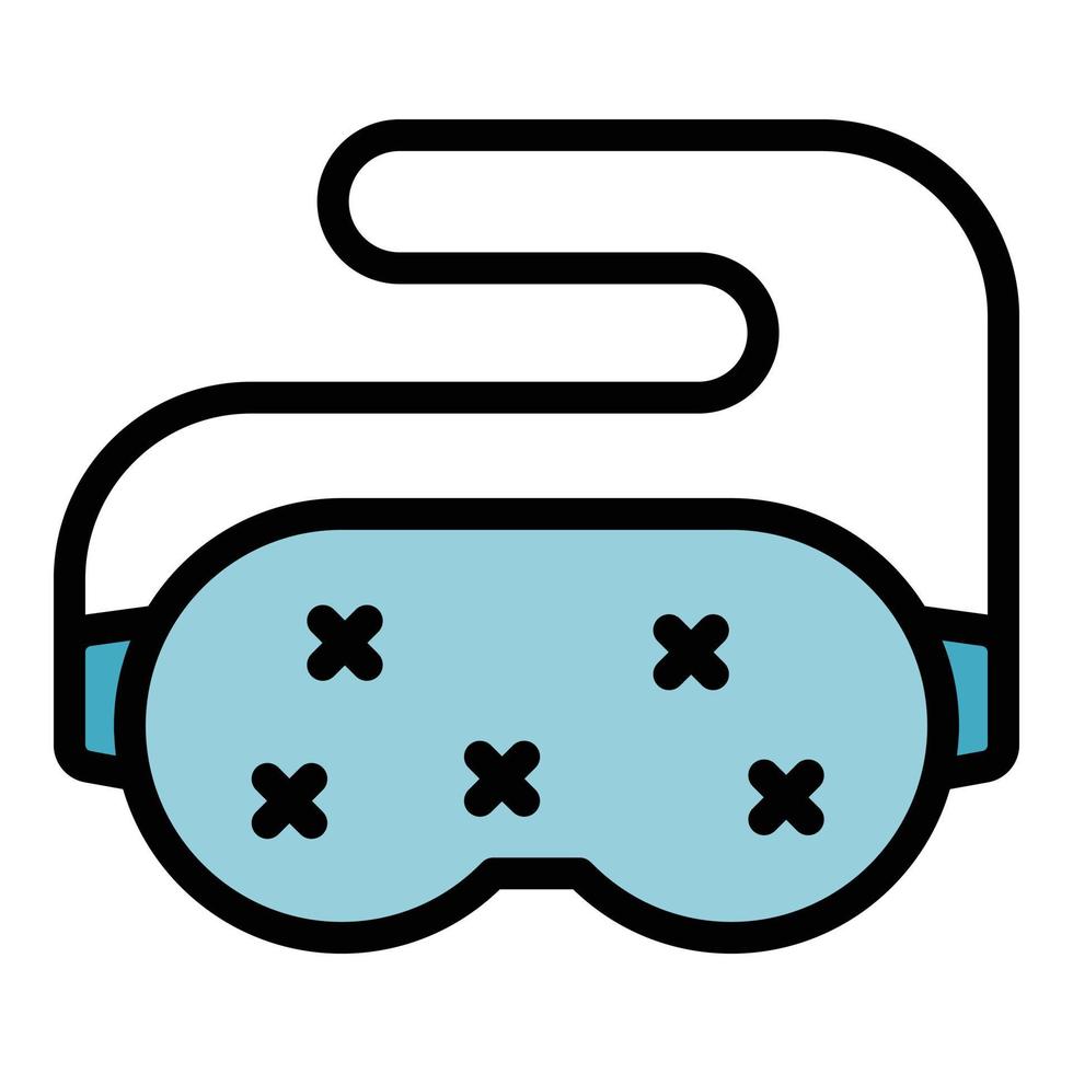Sleeping eye mask icon vector flat