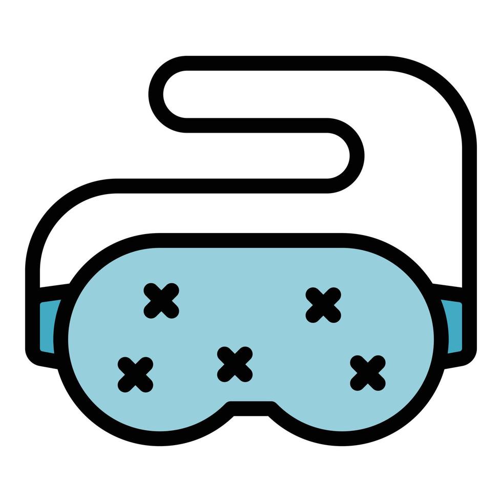 dormido ojo máscara icono vector plano