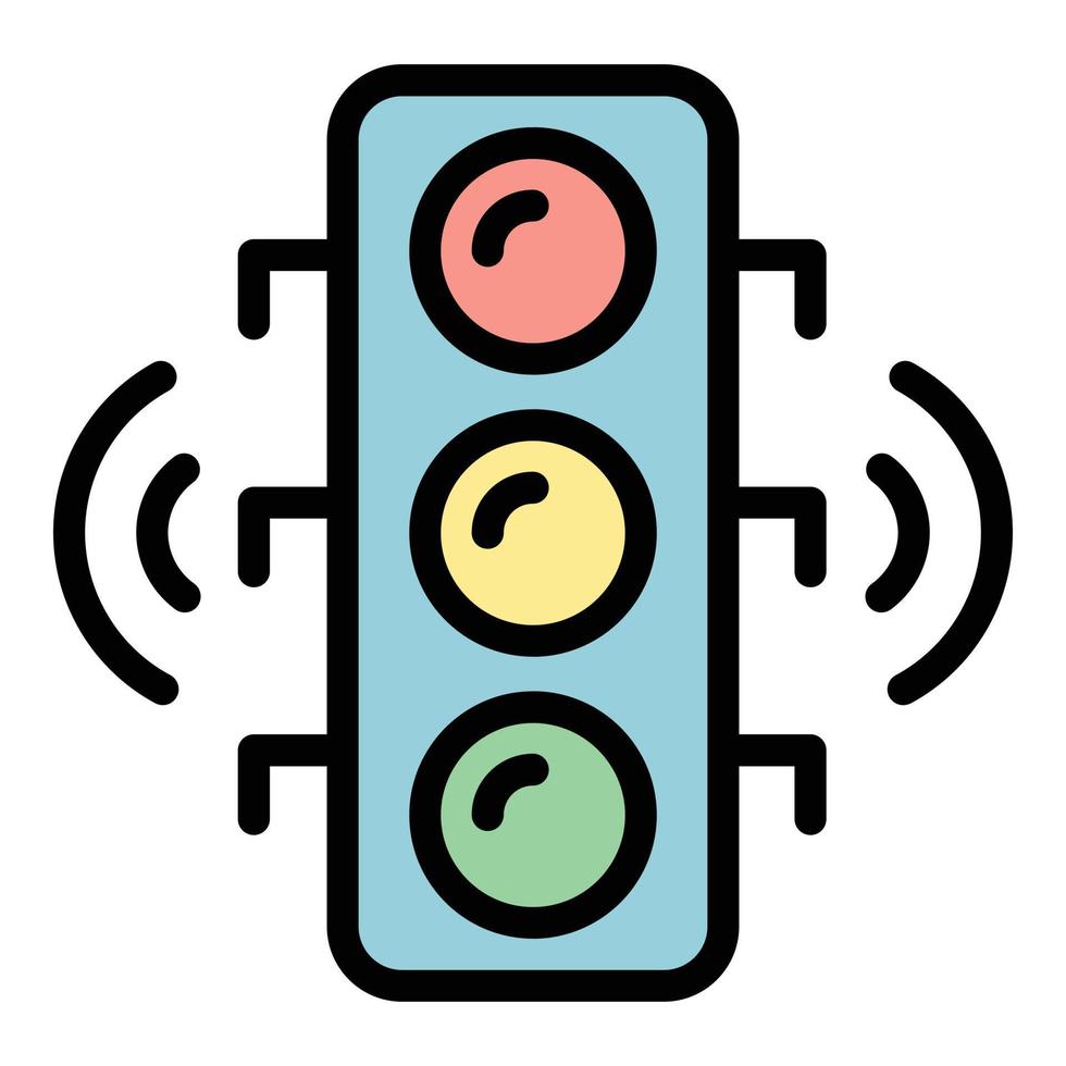 Wifi traffic lights icon vector flat