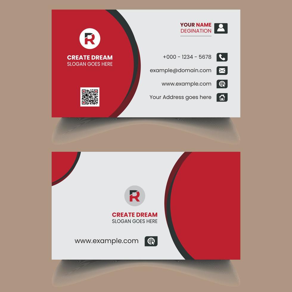 Business Card. Creative Modern And Corporate Business Card Template. Clean And Dark Business Card Template.  Professional Stylish Business Card Template. Visiting Card Template. Free Business Card vector