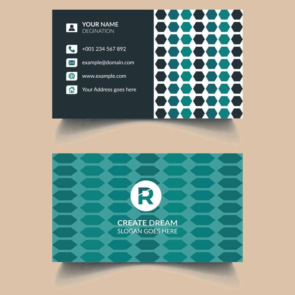 Business Card. Creative Modern And Corporate Business Card Template. Clean And Dark Business Card Template.  Professional Stylish Business Card Template. Visiting Card Template. Free Business Card vector