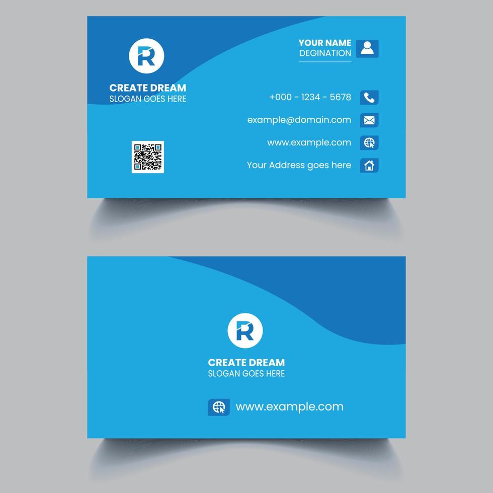 Business Card. Creative Modern And Corporate Business Card Template. Clean And Dark Business Card Template.  Professional Stylish Business Card Template. Visiting Card Template. Free Business Card vector