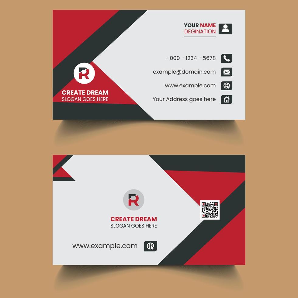 Business Card. Creative Modern And Corporate Business Card Template. Clean And Dark Business Card Template.  Professional Stylish Business Card Template. Visiting Card Template. Free Business Card vector