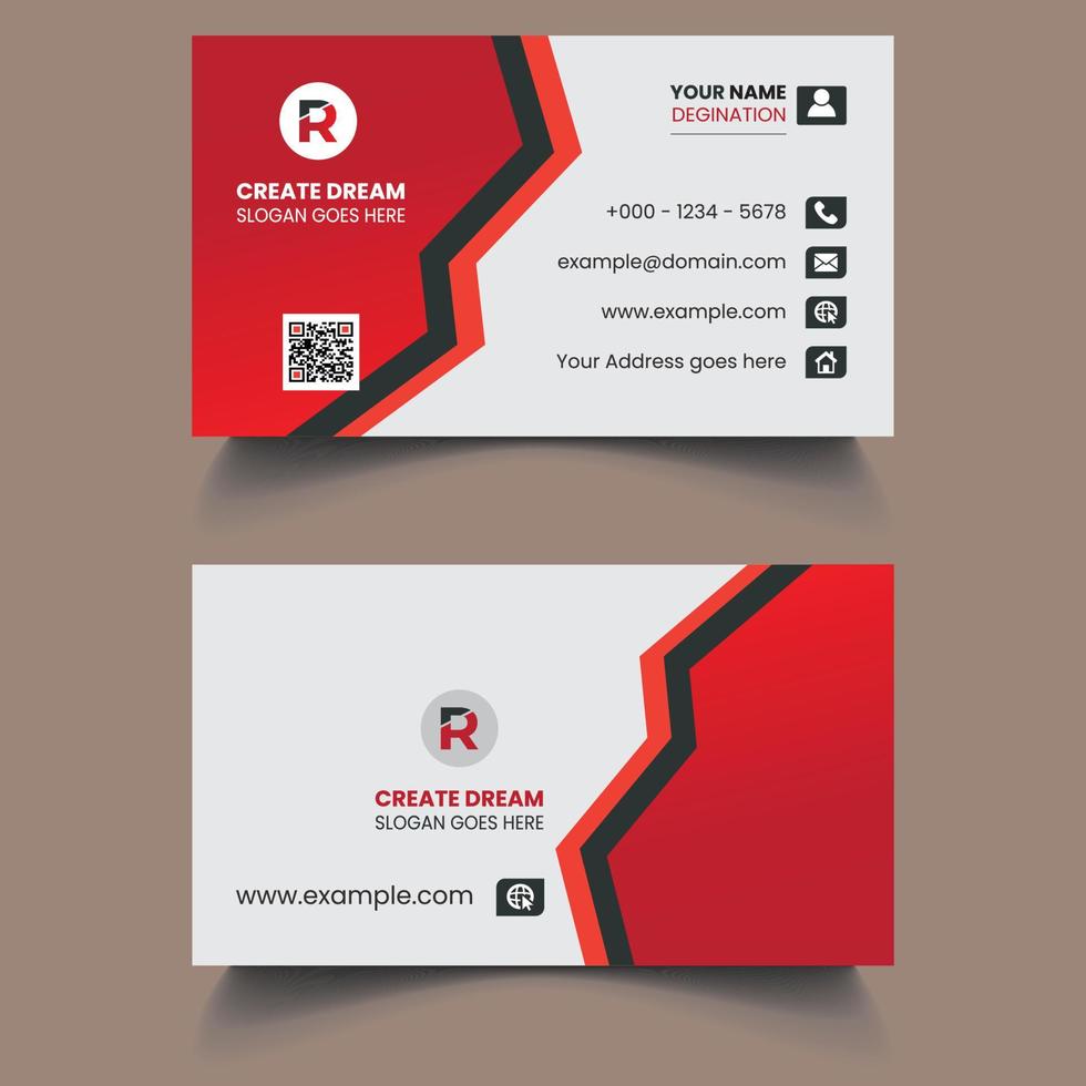 Business Card. Creative Modern And Corporate Business Card Template. Clean And Dark Business Card Template.  Professional Stylish Business Card Template. Visiting Card Template. Free Business Card vector