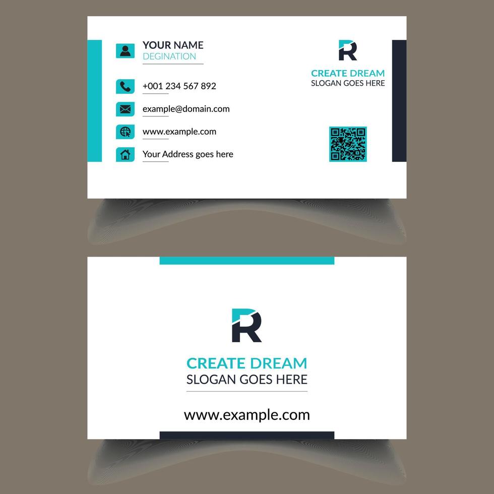 Business Card. Creative Modern And Corporate Business Card Template. Clean And Dark Business Card Template.  Professional Stylish Business Card Template. Visiting Card Template. Free Business Card vector